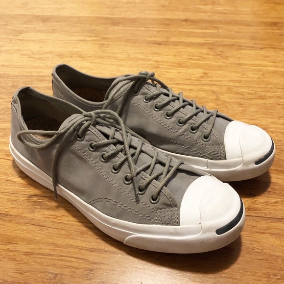 Converse Jack Purcell gray canvas sneakers Men's 9